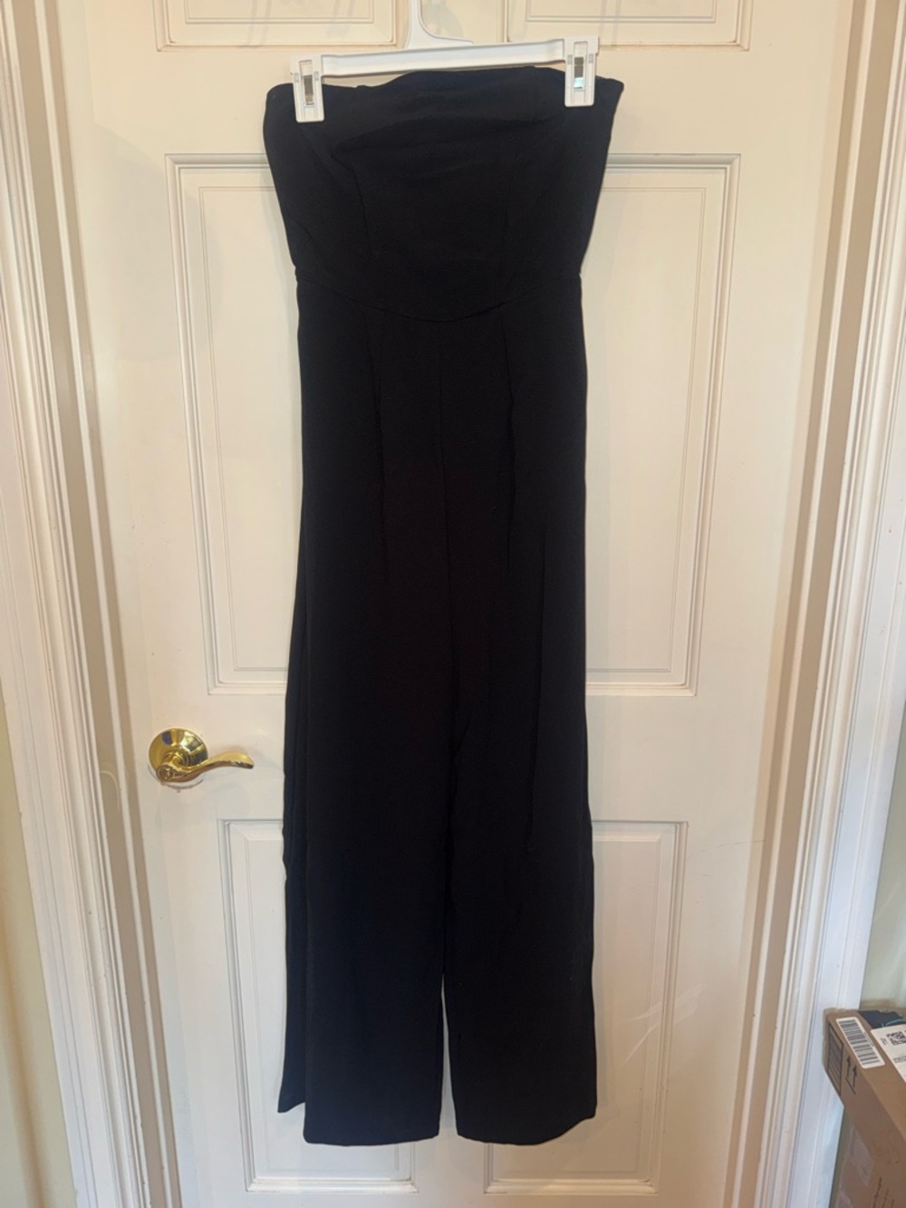 Target Black Strapless Wide-Leg Jumpsuit